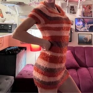 FLASH PRICE DROP 1 DAY ONLY  For Love And Lemons Pink Red and Brown Dress.